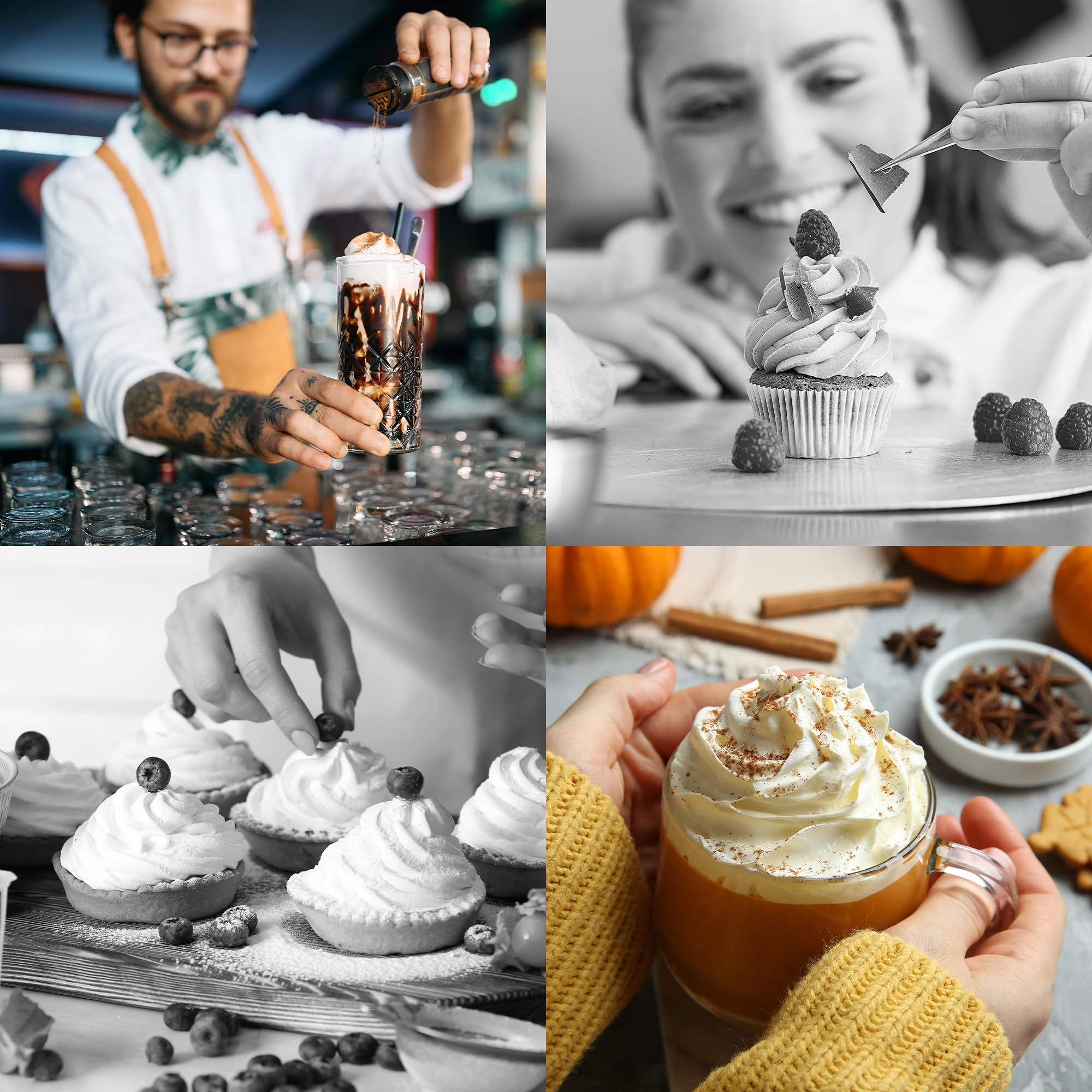 Premium Aluminum Whipped Cream Dispenser with 3 Nozzles & Cleaning Brush | 1 Pint Stainless Steel Cream Charger with Transparent Lid | Easy to Use & Clean Whipping Cream Maker for Cakes, Coffee, Desserts & Cocktails | Perfect for Home Bakeries & Professional Kitchens (Purple)