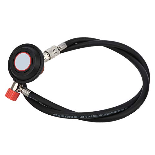 Adjustable Positive Pressure Air Breathing Tube - 500L/min High Flow Rubber Supply Valve for Rebreather | Lightweight Portable Scuba Diving Gear for Underwater Exploration & Emergency Rescue