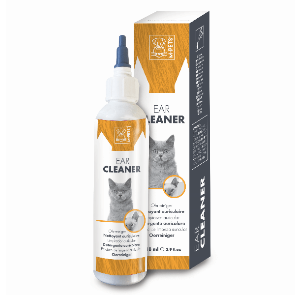 M PETS Cat Ear Cleaner Solution - Gentle & Effective Ear Cleaning for Cats & Kittens - Safe for Daily Use & Ear Mite Prevention - Perfect for Grooming & Pet Care Routine