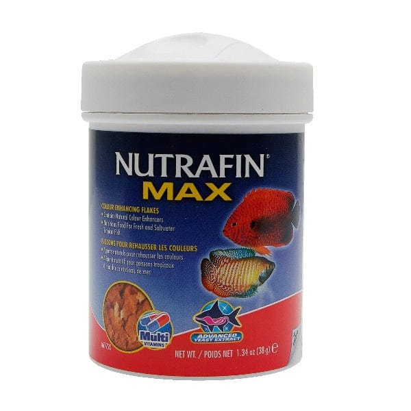 Nutrafin Max Color Enhancing Fish Food Flakes - Vibrant Tropical & Goldfish Aquarium Diet for Healthier, Brighter Fish - Perfect for Freshwater Tanks & Community Aquariums