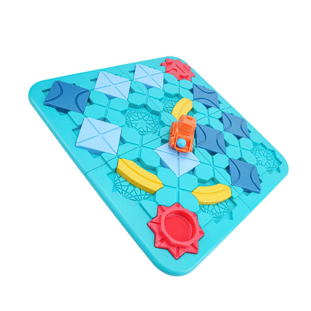 Balacoo Maze Puzzle Game - Plastic Table Board Game for Kids | Logical Thinking & Road Construction Educational Toy | Fun Tangram Learning Activity for Children | Perfect for Family Game Night & Classroom STEM Activities