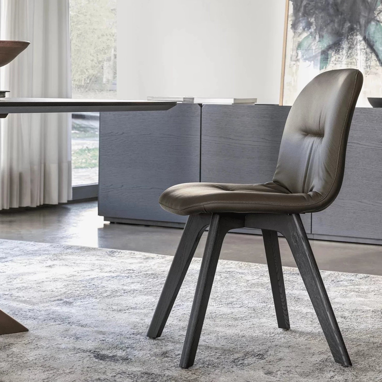 Bontempi Chantal Chair - Modern Accent Chair for Living Room, Bedroom, or Office - Stylish and Comfortable Seating Furniture for Home Decor