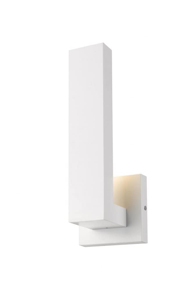 Z-Lite 576S-WH-LED 1-Light Outdoor Wall Sconce with Sand Blast Finish - Weatherproof Exterior Lighting for Porch, Patio, and Garden Decor