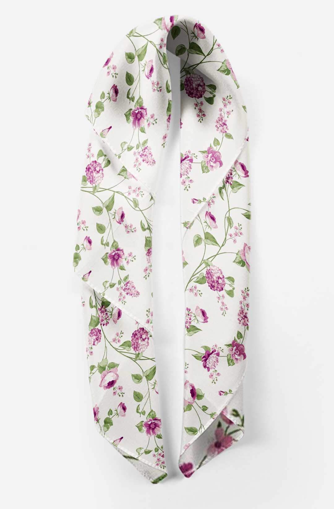 Bimba Printed Pure Silk Scarf - Elegant Hair Wrap, Neck Scarf & Head Bandana for Women | Perfect for Fashion Accessories, Beach Outfits & Special Occasions