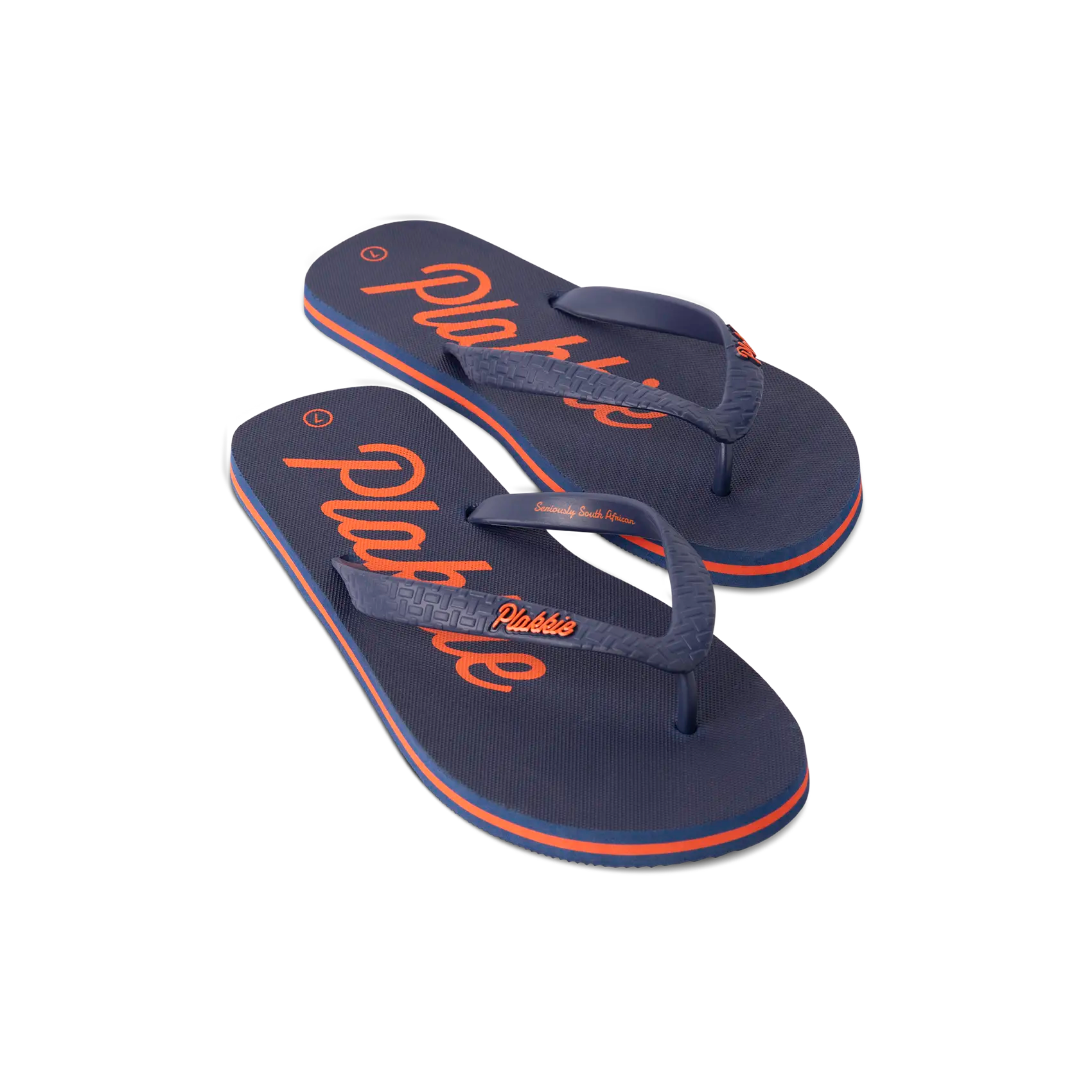 Plakkie Gonubie Women's Sandals - Blue & Orange Comfortable Beach Flip Flops for Summer, Travel & Casual Wear