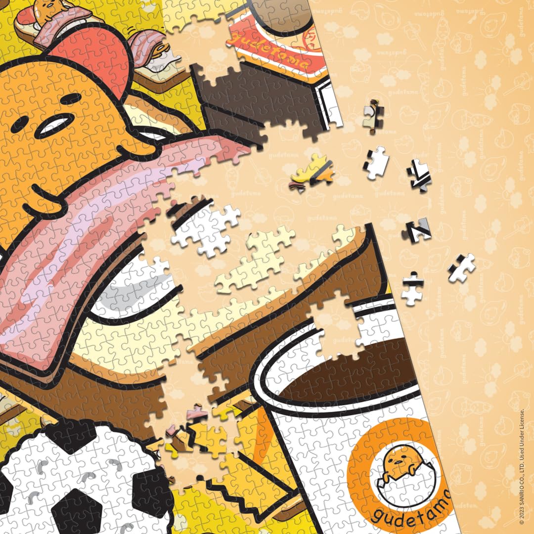 Gudetama 'Work from Bed' 1000-Piece Jigsaw Puzzle | Officially Licensed Sanrio Collectible Anime Puzzle Art | Perfect for Relaxation, Gifts & Home Decor