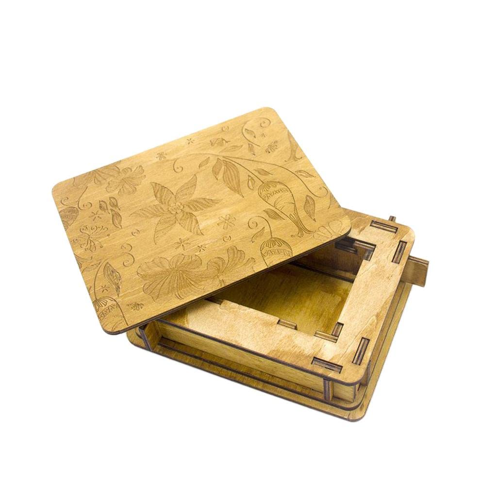 Enakshi Wooden Puzzle Box - Magic Brain Teaser Toy for Kids & Adults - Great for Gifts & Family Game Night