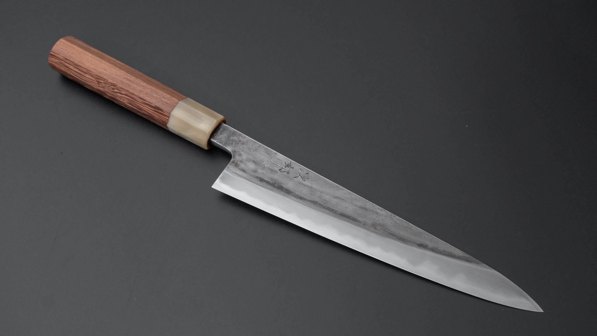 Premium Jiro Tsuchime Sujihiki 210mm Japanese Slicing Knife - Taihei Tagayasan Wood Handle (#512) - Perfect for Sushi, Sashimi & Meat Carving