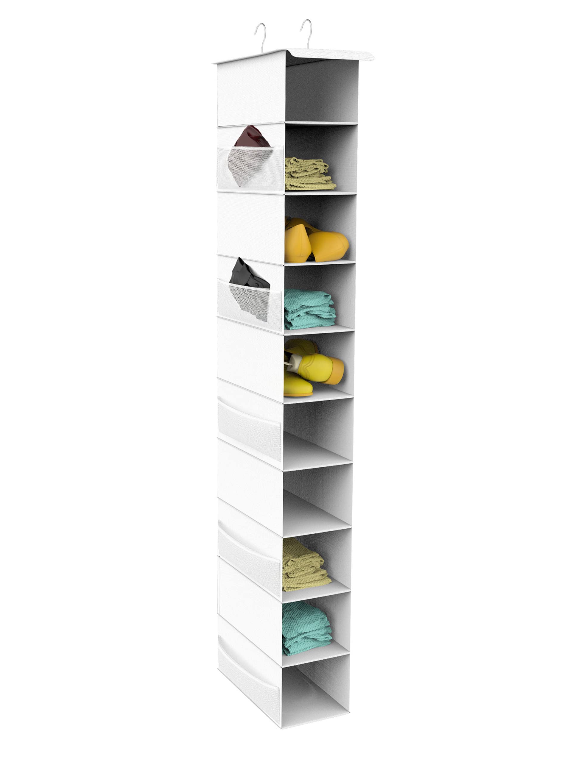 Coastal Rose Hanging Shoe Organizer for Closet - 10-Tier Space Saving Shoe Storage Rack | Perfect for Bedroom, Entryway & Closet Organization