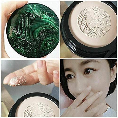 SKINPLUS 3-in-1 CC BB Cream Waterproof Foundation with Air Cushion Applicator - Long Lasting Full Coverage Makeup for Daily Wear & Special Occasions