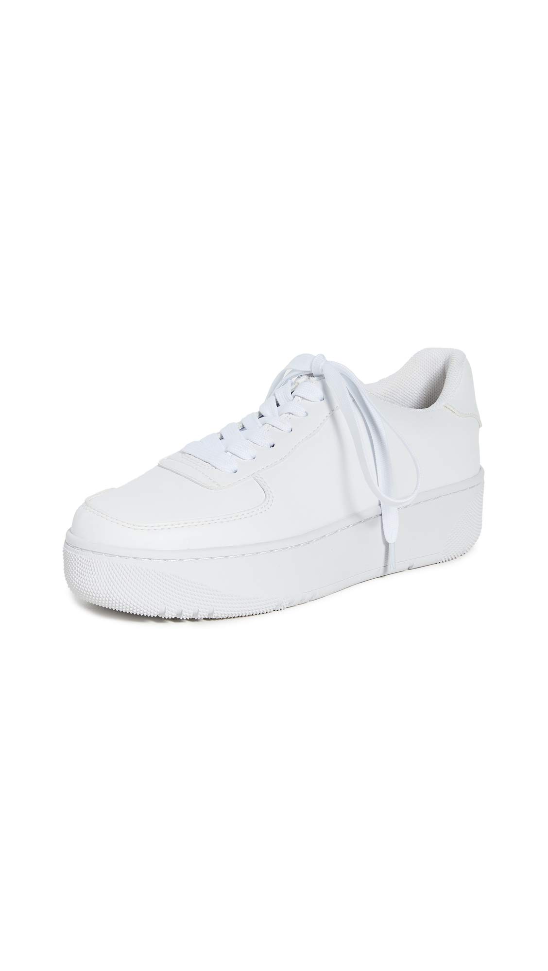 Jeffrey Campbell Women's White Court Sneakers Size 8.5 US - Casual Fashion Sneakers for Women, Perfect for Everyday Wear, Office, and Street Style