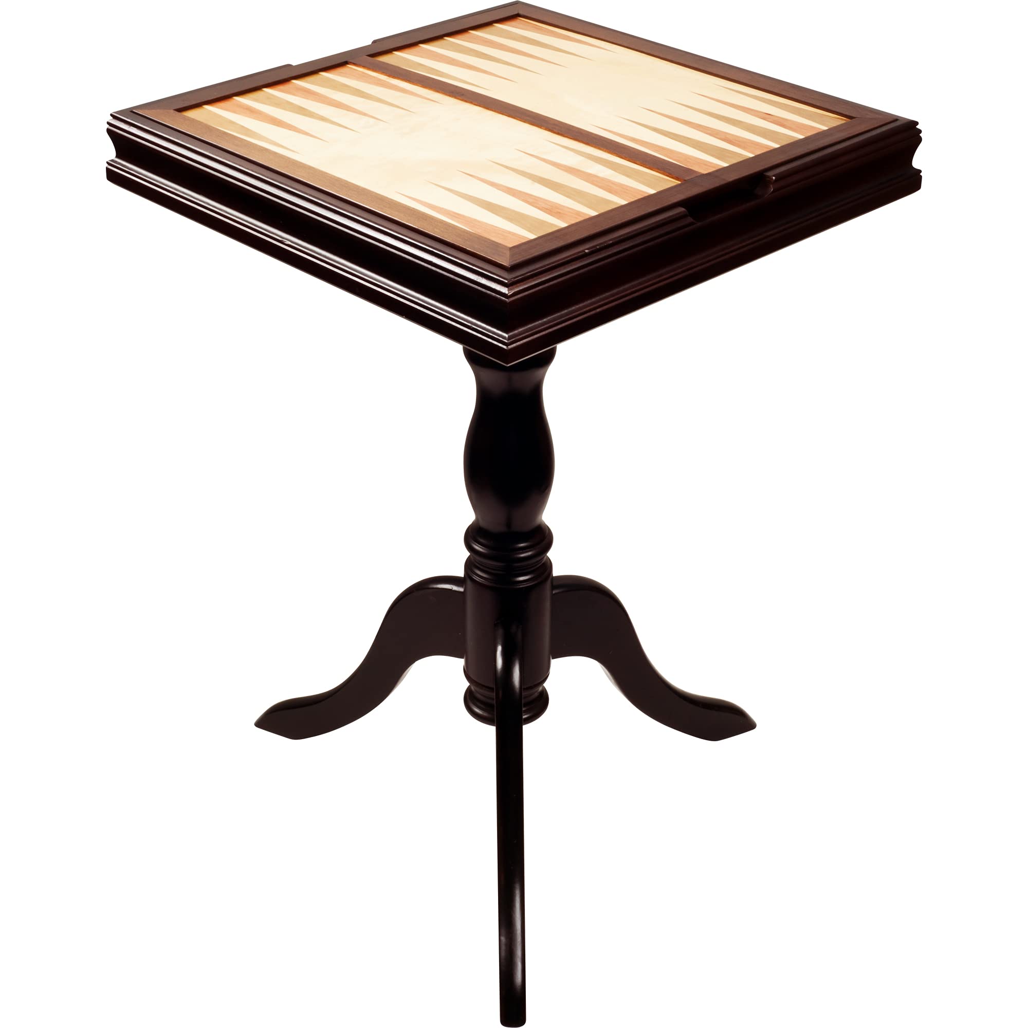 Hey! Play! Reversible Chess & Backgammon Game Table - Foldable Game Room Furniture for Adults & Kids - Perfect for Family Game Nights, Parties & Home Entertainment