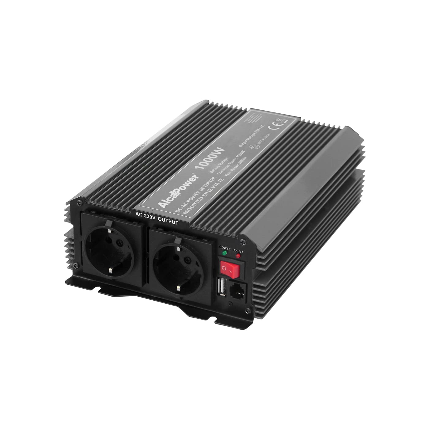 ACAL211 1000W Power Inverter 12V to 230V with USB Port & Remote Control - Modified Sine Wave for Car, RV, Camping & Emergency Power Backup