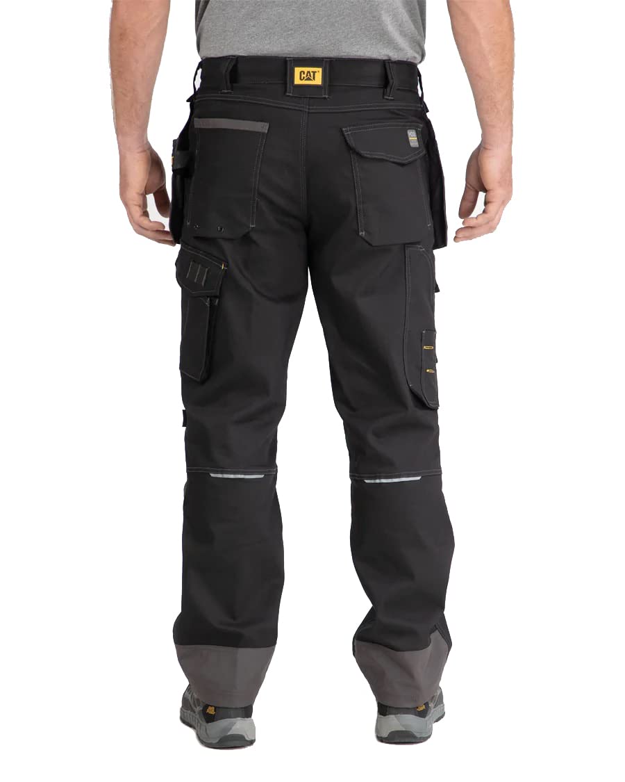 Caterpillar H2O Defender Water Resistant Work Pants for Men - Reinforced Knees, Bellowed Cargo Pockets & Tool Bags - Durable Construction for Outdoor Work, Construction & Heavy Duty Jobs