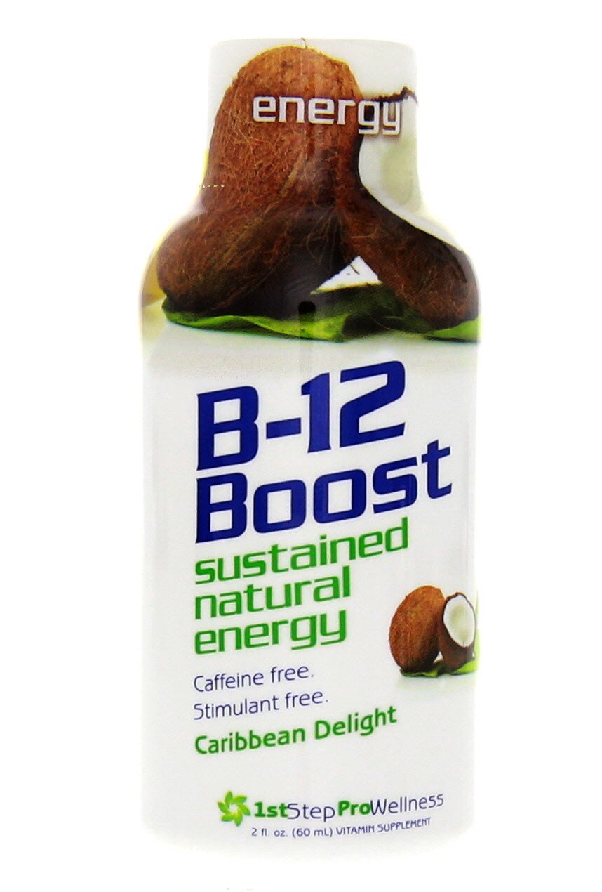 1st Step High Performance Fitness B-12 Energy Boost - 12 Pack (2oz Bottles) - Supports Energy, Focus & Endurance - Perfect for Workouts, Athletes & Active Lifestyles