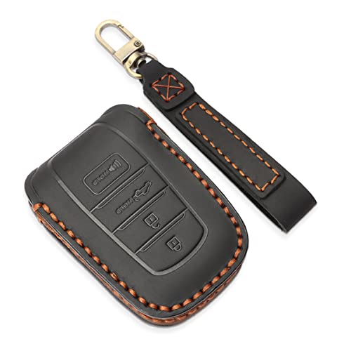 Black Leather Brown Thread