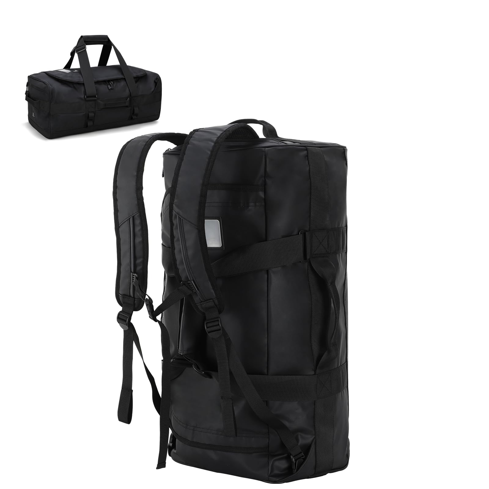 Haimont 40L Large Gym Duffel Backpack for Men - Sports Duffle Bag with Backpack Straps for Workout, Hiking, Travel & Weekender - Water-Resistant Black Athletic Bag (Perfect for Gym, Sports, Camping & Business Trips)
