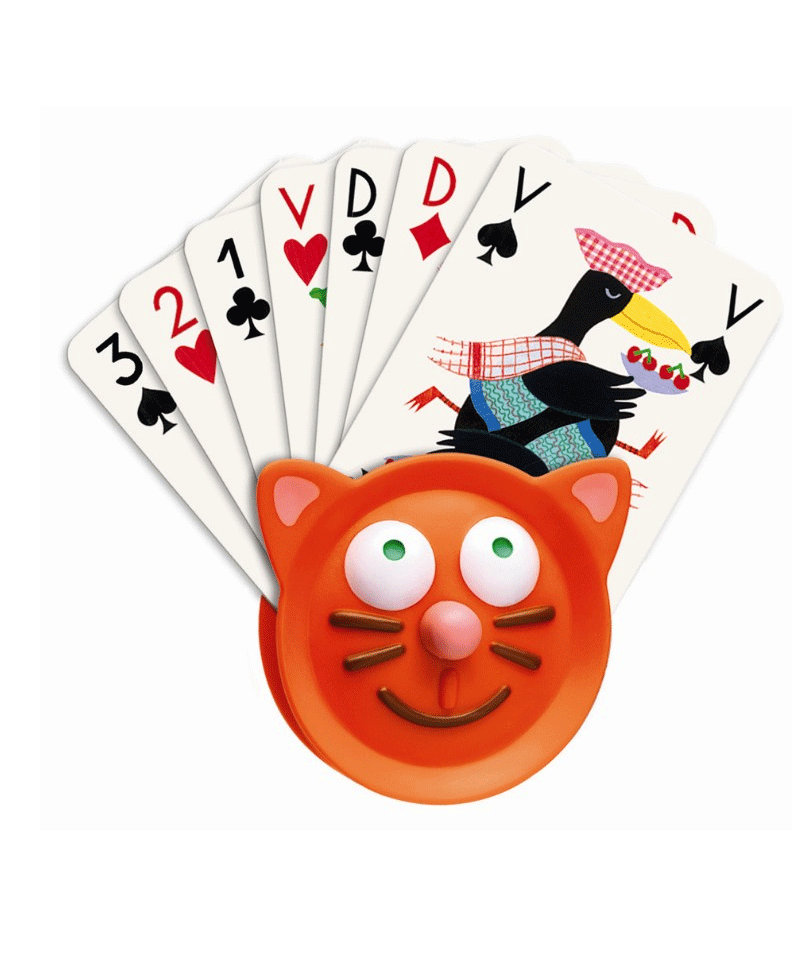 Stylish Cat Card Holder by Djeco - Perfect for Credit Cards, ID, and Business Cards | Cute Animal-Themed Wallet Accessory for Women and Girls