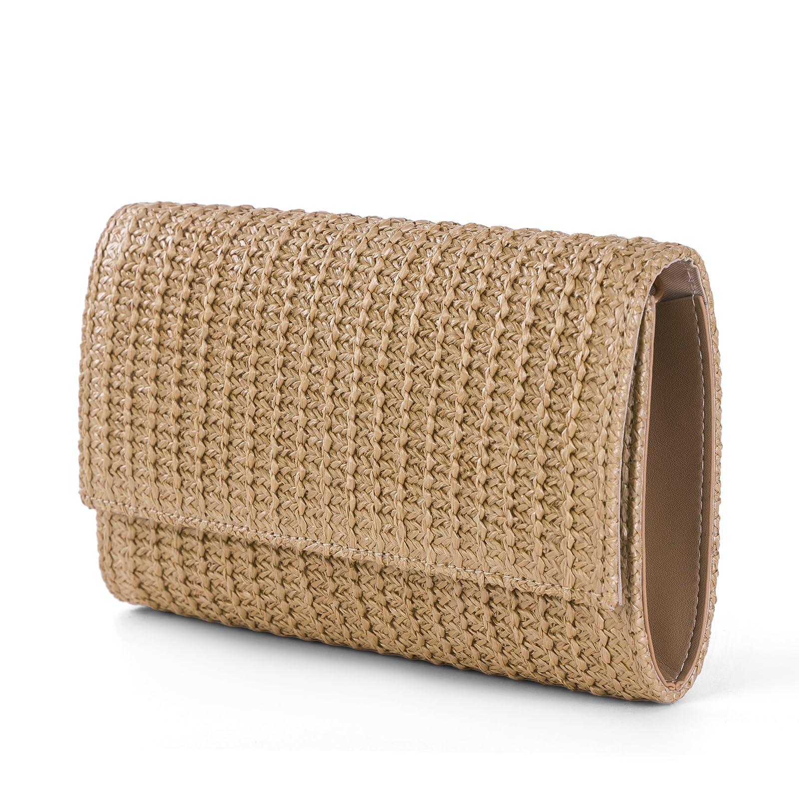 Kseymeir Straw Clutch Purse - Crossbody Shoulder Bag | Raffia Handbag for Women | Summer Beach Travel Accessory | Trendy Envelope Purse for Vacation, Wedding & Outdoor Events
