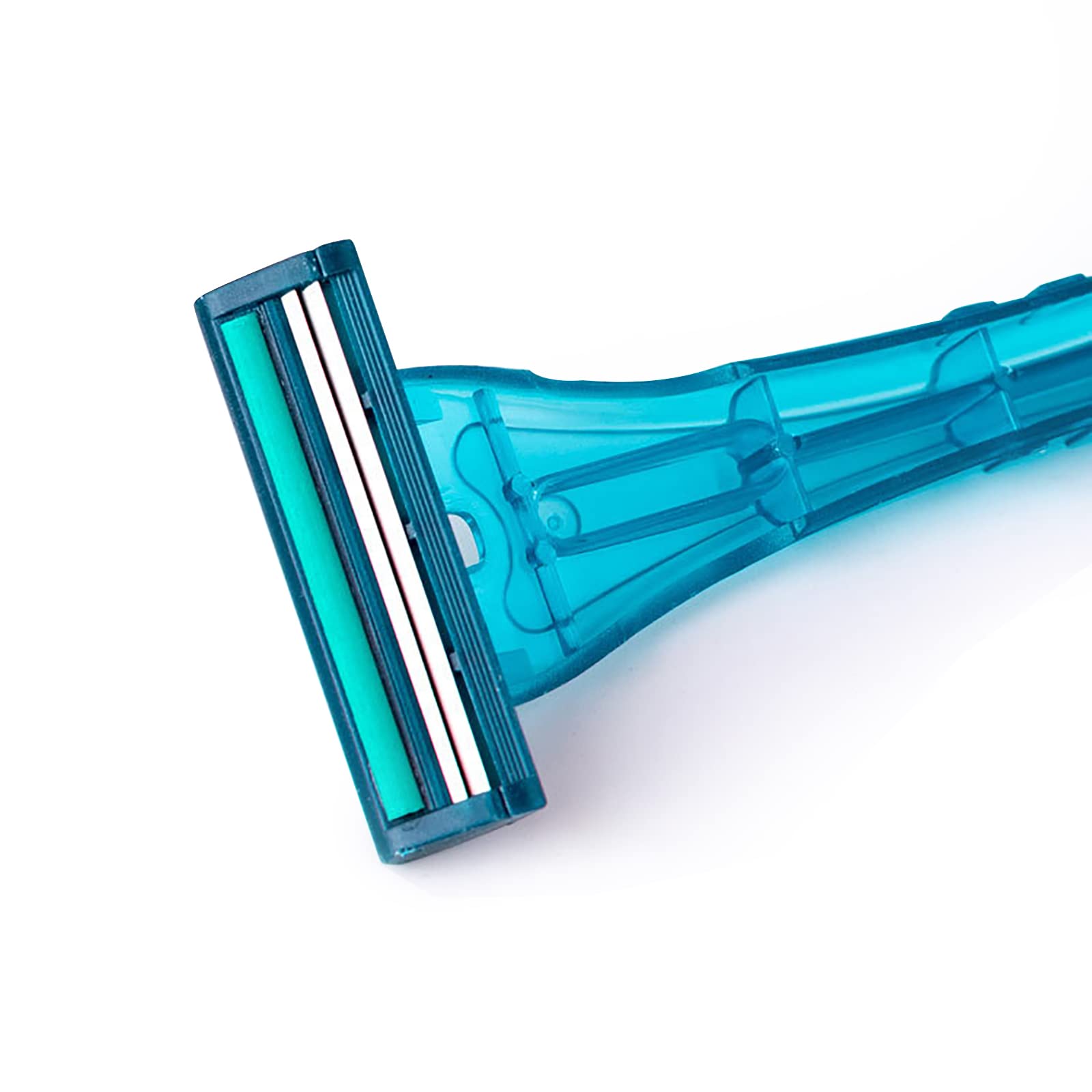 100 Pack Disposable Razors Bulk - Individually Wrapped Twin Stainless Steel Blade Razors for Men & Women | Perfect for Travel, Hotel, Airbnb, Gym, Emergency Kits & Homeless Shelters (Blue)