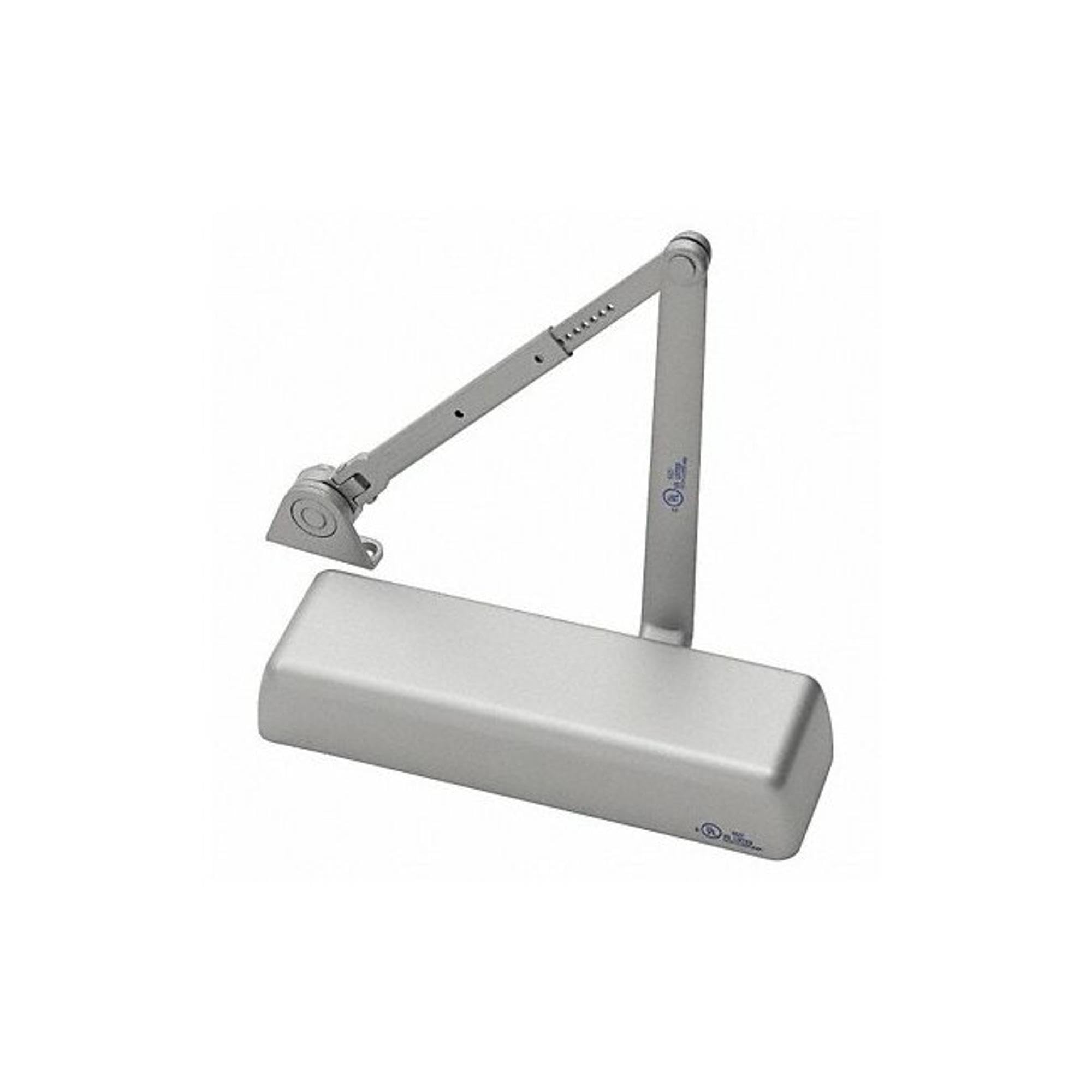Yale 5811 x 689 Heavy Duty Door Closer - Cast Iron Body with 689 Painted Aluminum Finish - Adjustable Hold Open Arm & Full Cover - Fits Door Sizes 1 to 6 - Ideal for Commercial Buildings, Schools & Office Entrances