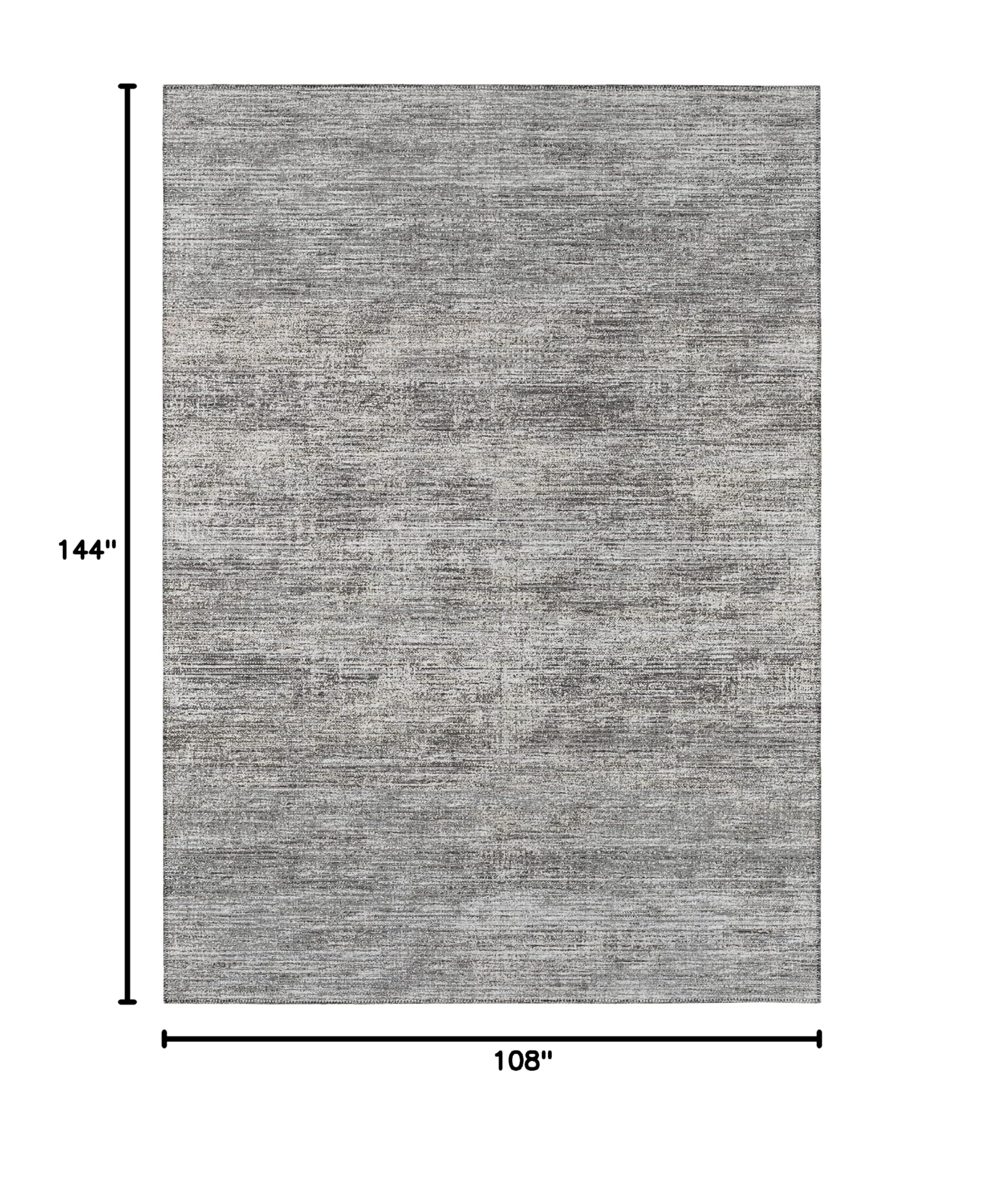 Addison Rugs Marston 9' x 12' Transitional Silver Indoor/Outdoor Area Rug - Stain Resistant, Machine Washable, Non-Shedding - Perfect for Bedroom, Living Room, Dining Room & Kitchen - Great for Patio, Deck or Sunroom Decor
