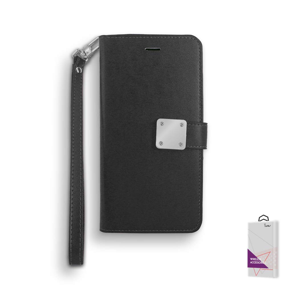 Premium Leather Wallet Case for Samsung Galaxy A11 (A115) - Double Card Slots, RFID Protection, Slim Design - Perfect for Everyday Use, Travel & Business (Black)
