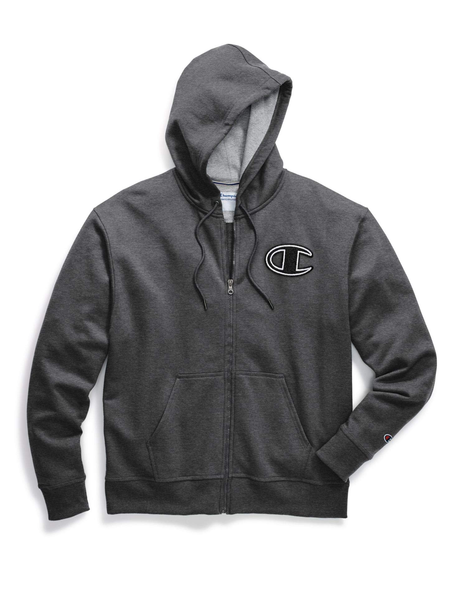 Champion Men's Powerblend Fleece Full Zip Hoodie - Soft & Warm Pullover Jacket for Casual Wear, Gym & Outdoor Activities | Sizes S-XXL