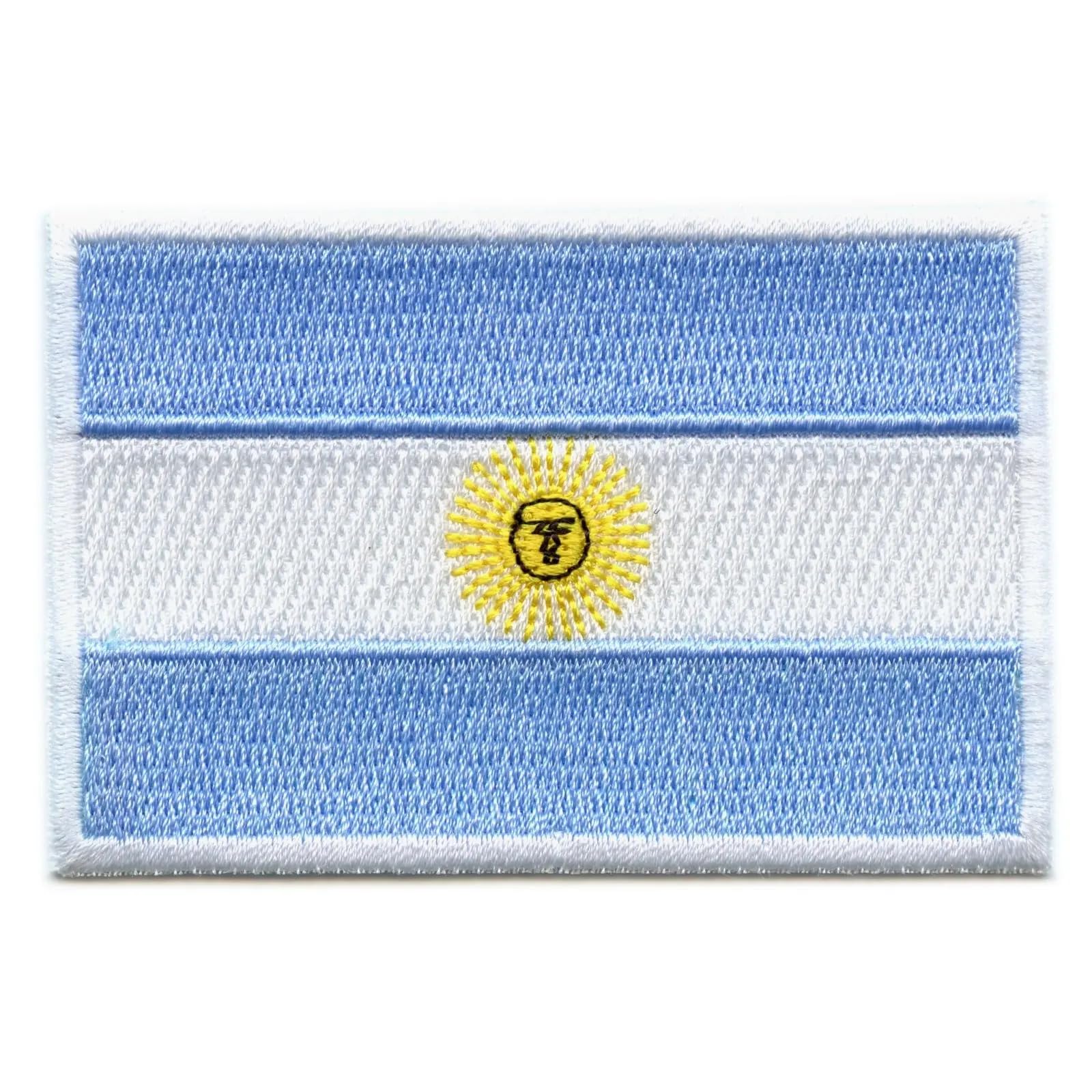 Argentina Flag Patch - Embroidered Iron On for Jackets, Bags & Hats | South America National Pride Accessory for Travel & Sports Events