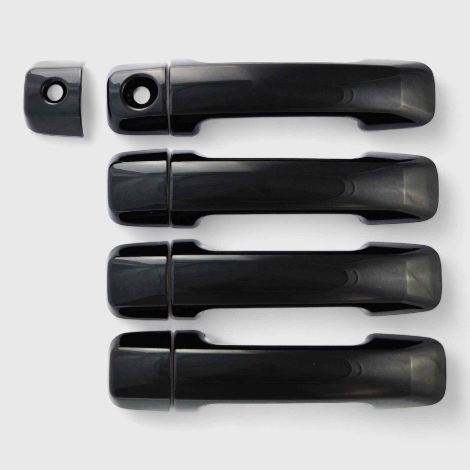 Gloss Black Chrome Delete Door Handle Covers (9-Piece Set) - No Smart Key - Compatible with Various Car Models - DH6301BLK - Upgrade Your Vehicle's Exterior Style for a Sleek Look