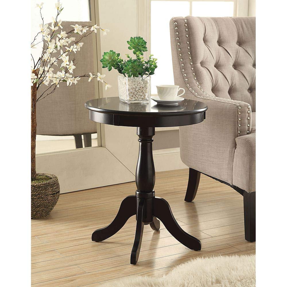 Black Alger Sofa Side Table - Nightstand, Coffee Table & End Table for Living Room, Bedroom & Entryway - Modern Accent Furniture for Home Decor (Model 82808) - Perfect for Holding Lamps, Books & Drinks
