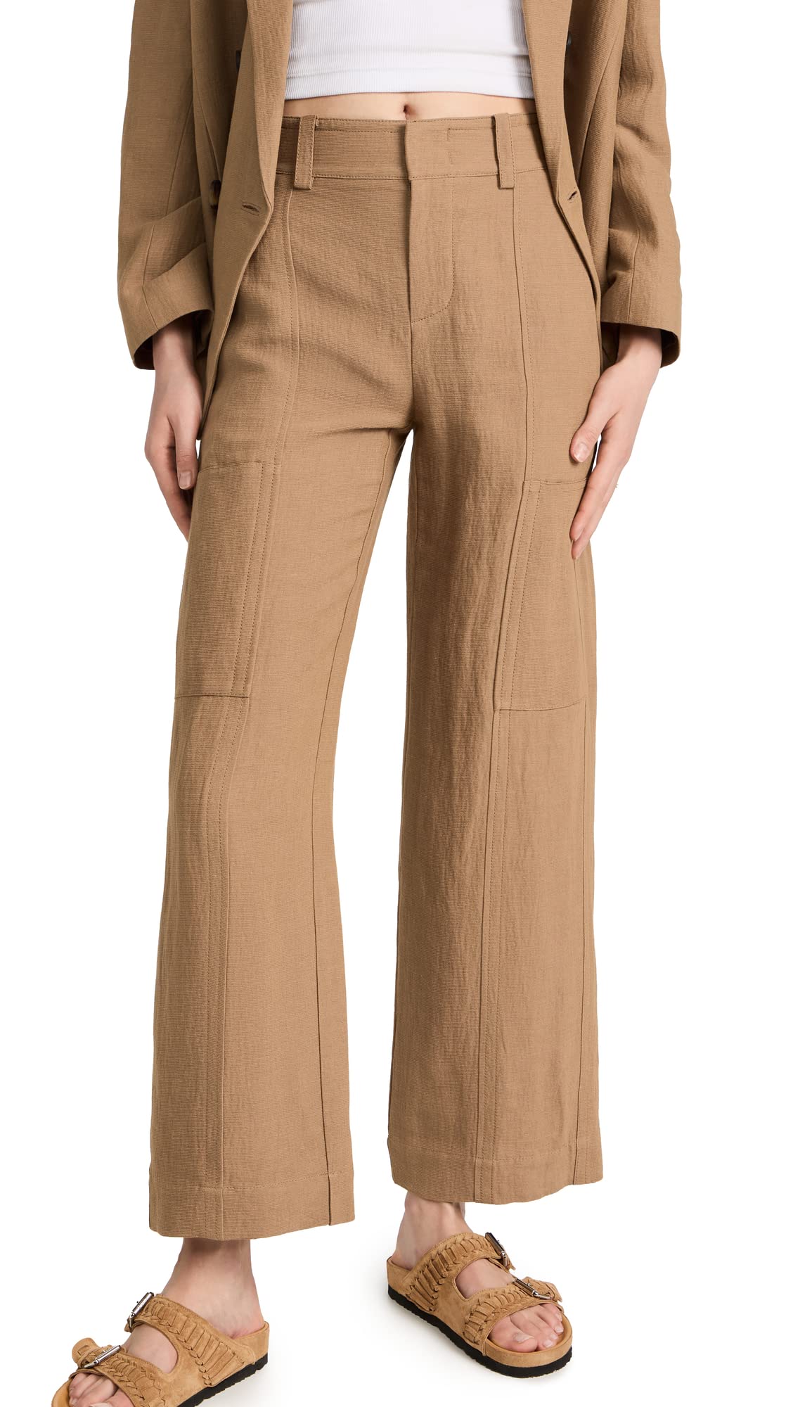 Vince Women's Drop Waist Utility Wide Leg Pants - Comfortable Stretch Fabric for Work, Travel & Casual Wear | Office Pants, Business Casual & Everyday Outfits