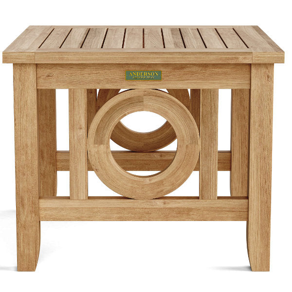 Natsepa Modern Square Side Table - Small Accent End Table for Living Room, Bedroom, Office - Sturdy Wooden Nightstand with Storage Shelf - Perfect for Coffee, Books & Decor