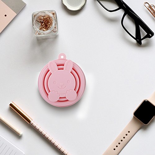 Lucky Clover Collapsible Silicone Menstrual Cup Sterilizer & Storage Case - Foldable Travel-Friendly Design for Diva Cup & Menstrual Cups (Pink) | Perfect for Home, Gym & On-the-Go Hygiene