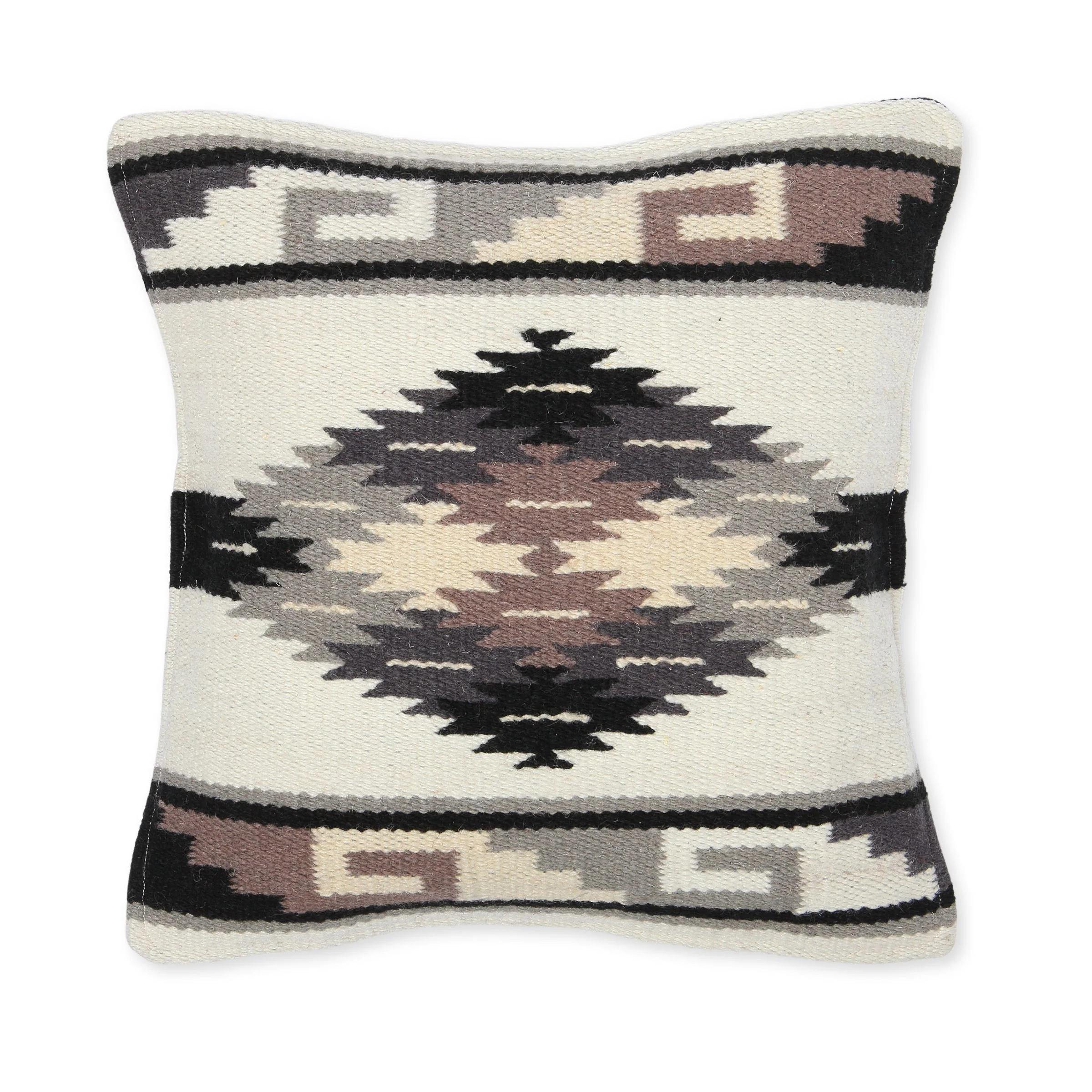 Premium Wool Maya Modern Pillow Cover Sham - Soft & Stylish Decorative Cushion Case for Living Room, Bedroom & Sofa - 18x18 Inches (Set of 2)