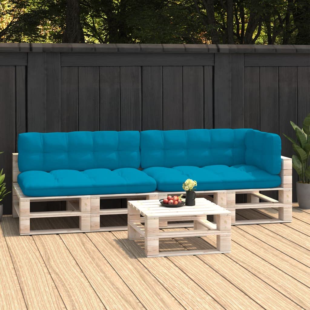 CHARMMA 5-Piece Outdoor Patio Sofa Cushion Set - Light Blue Water-Resistant Garden Seat Cushions 47.2