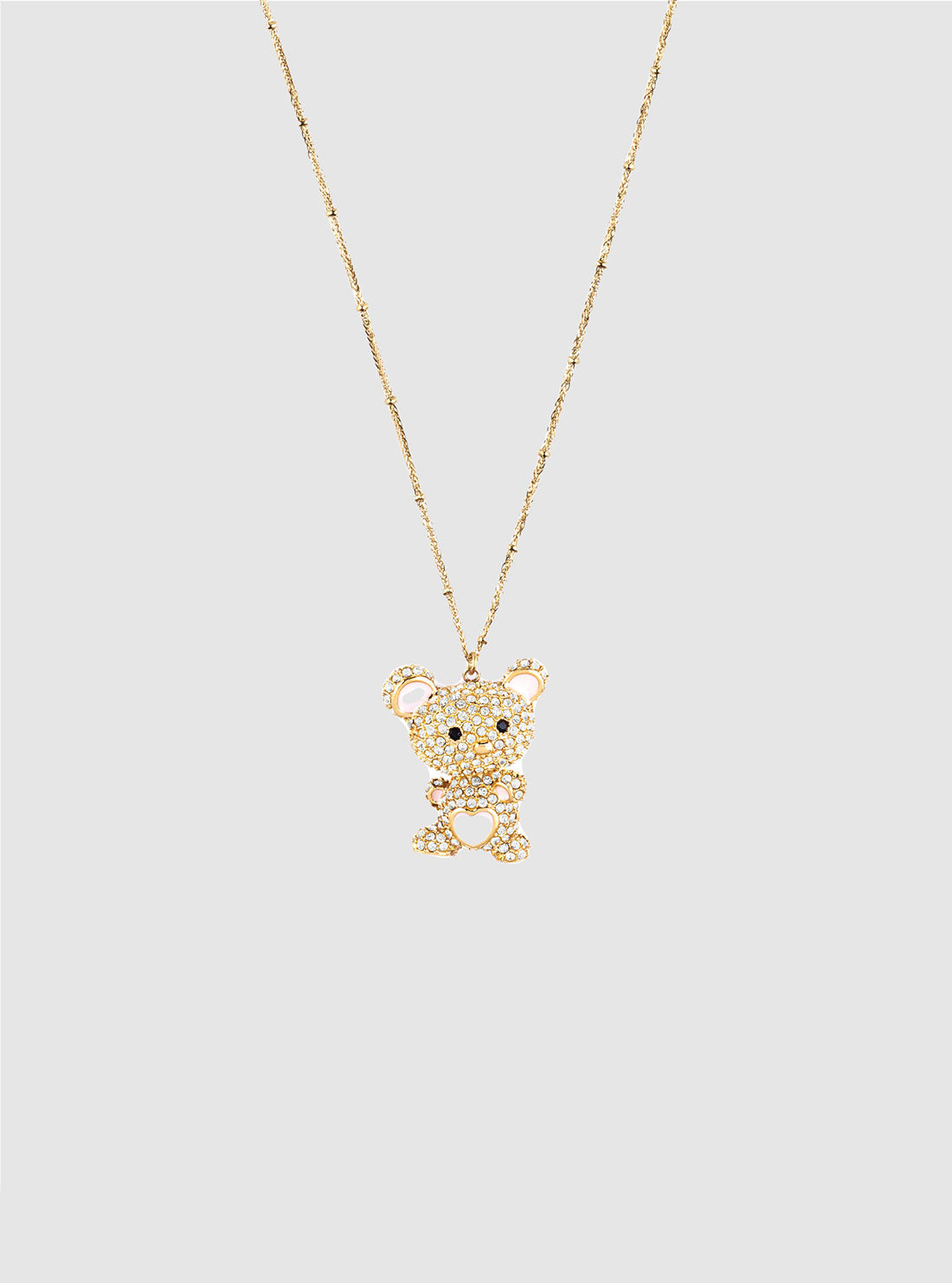 14K Gold Plated Crystal Teddy Bear Charm Necklace for Women - Elegant Layering Jewelry Gift for Valentine's Day, Birthday & Anniversary