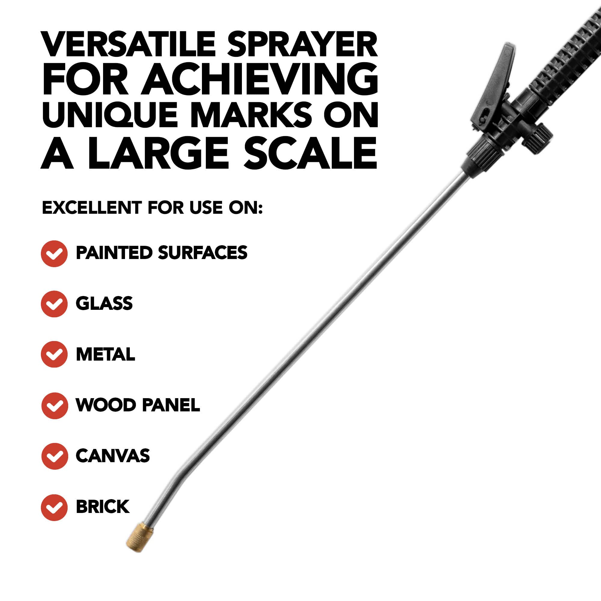 Krink Graffiti Paint Sprayer - 5L (169oz) Hand-Pump Spray Paint Tank with Adjustable Nozzle & Hose - Cordless Graffiti Art Tool for Street Art, Murals & DIY Projects