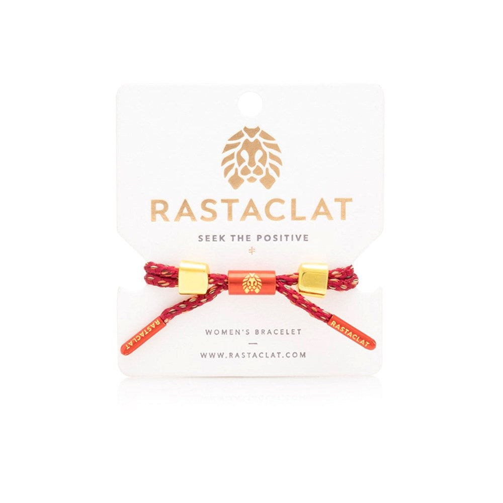 Rastaclat Red Slash Bracelet for Men & Women - Adjustable S/M Size Wristband for Fitness, Running & Everyday Wear