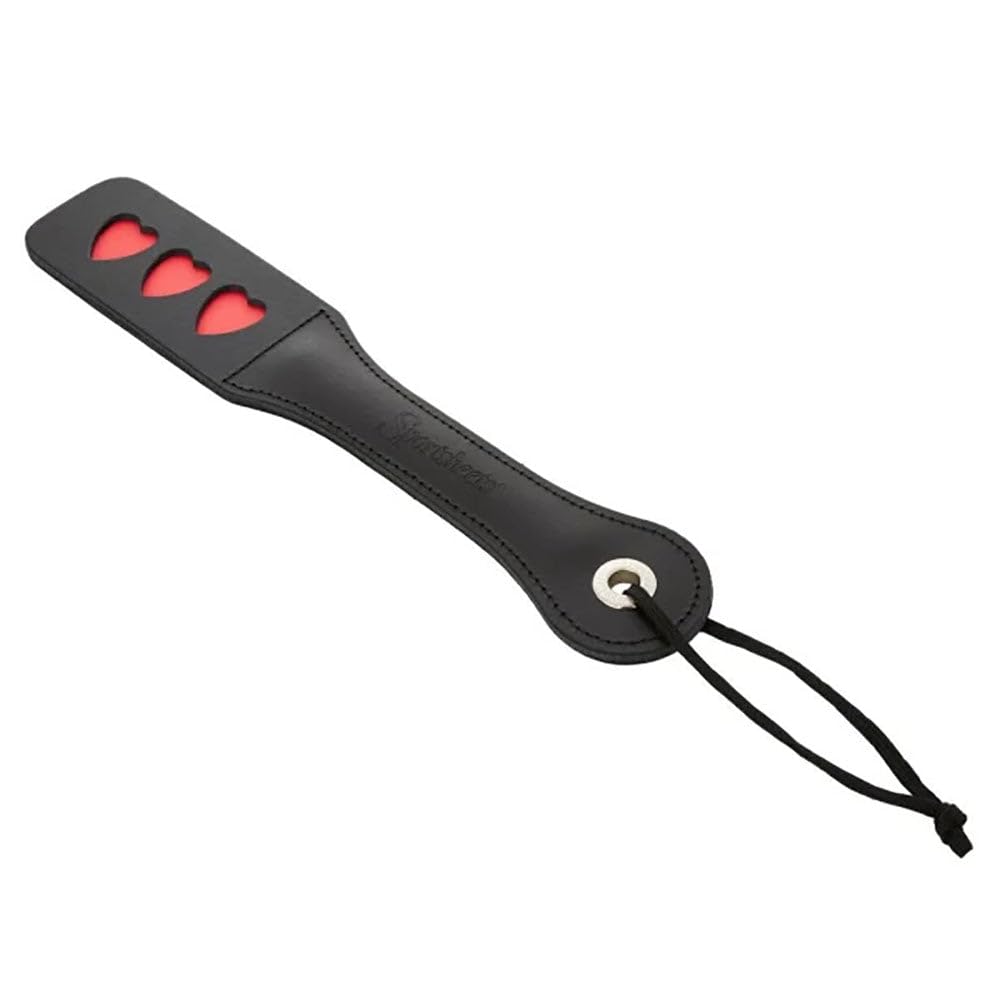Sex & Mischief Heart-Shaped Spanking Paddle with Split Surface - Perfect for BDSM, Couples Play & Adult Fun