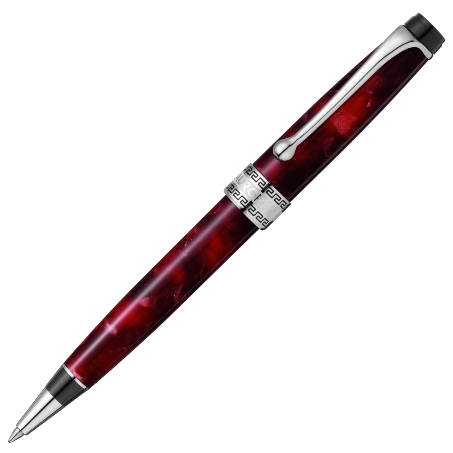Aurora 998-CXA Optima Ballpoint Pen - Premium Oil-Based Ink, Burgundy Red, Genuine Italian Import - Perfect for Business Signatures, Luxury Gifts & Everyday Writing