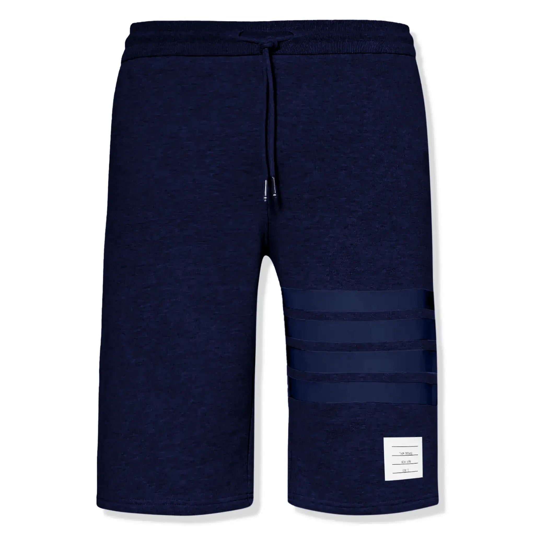 Thom Browne Classic Loopback 4-Bar Blue Sweat Shorts for Men | Premium Cotton Casual Lounge Shorts | Perfect for Gym, Home & Summer Outfits