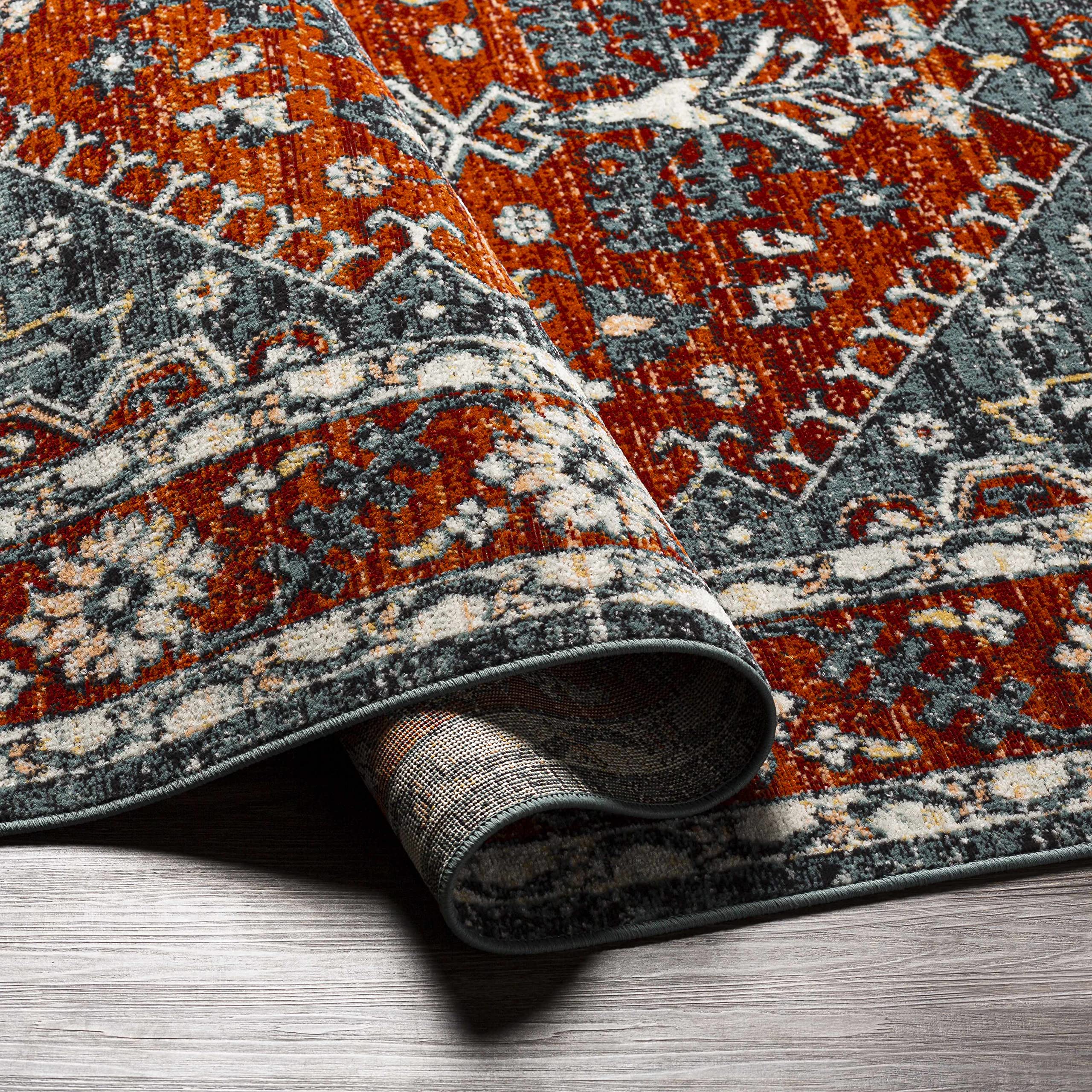 Hauteloom Niksar Traditional Handmade Wool Rug 9' x 12' - Dark Brown, Light Brown, Light Gray - Living Room, Bedroom, Patio Decor - Durable Indoor Outdoor Area Rug for Cozy Home & Garden Spaces
