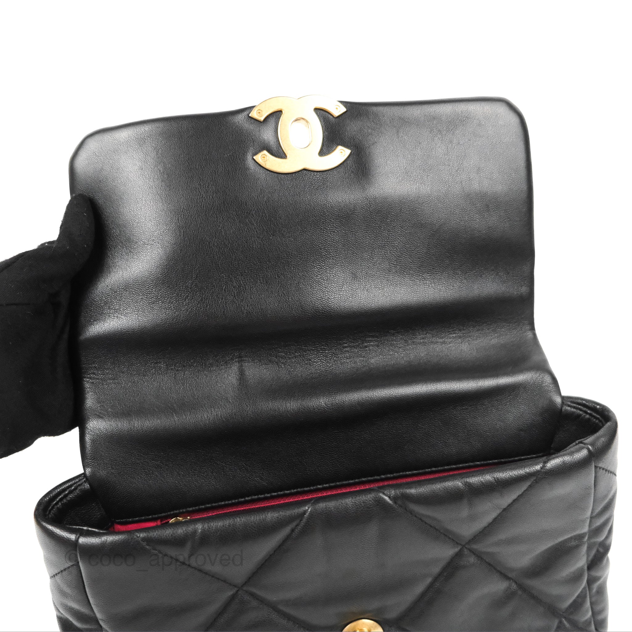 Chanel 19 Small Black Goatskin Mixed Hardware Handbag - Luxury Designer Crossbody Bag for Women | Perfect for Evening Events, Date Nights & Special Occasions
