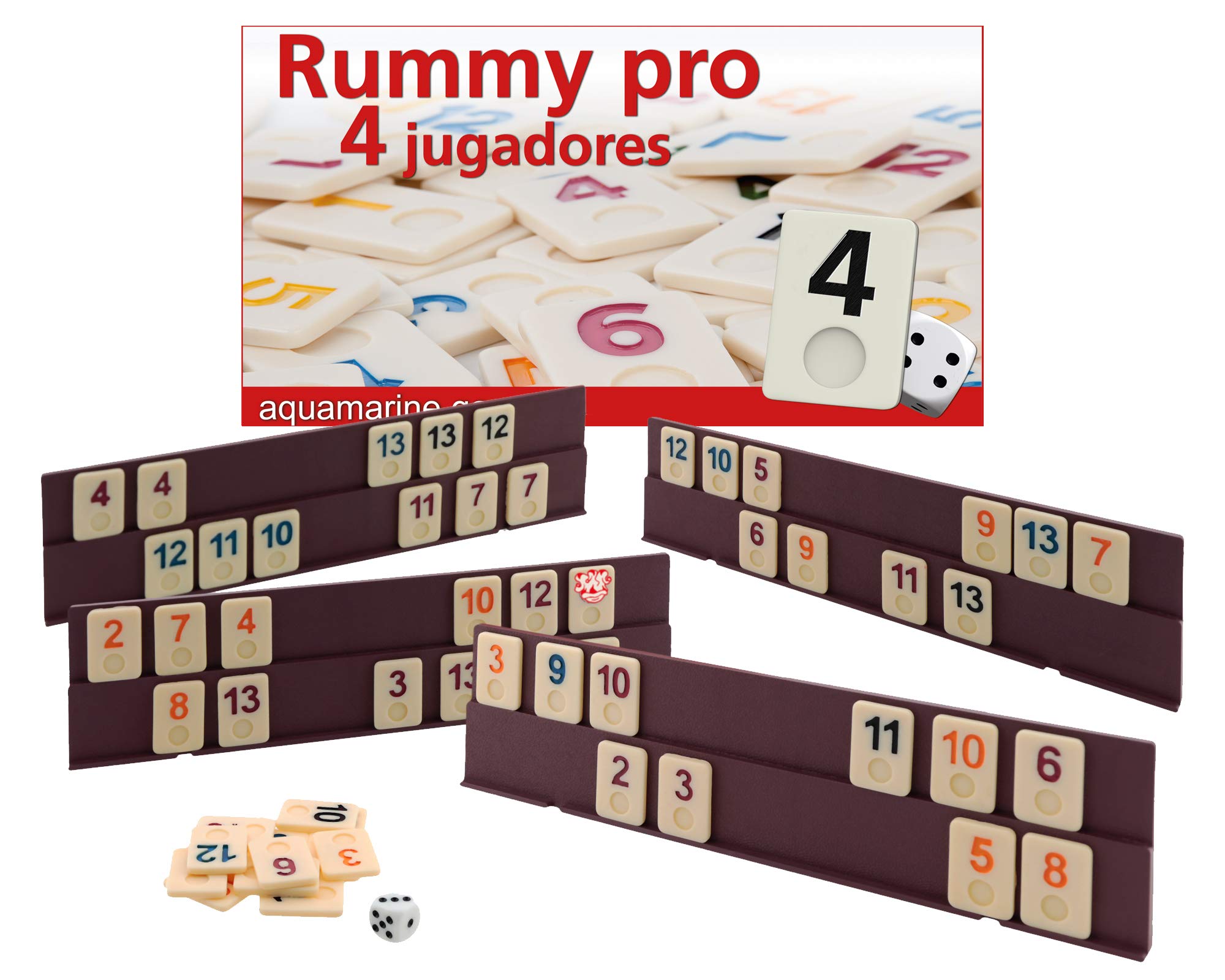 Aquamarine Rummy Game for 4 Players - Fun Card Game for Family Nights