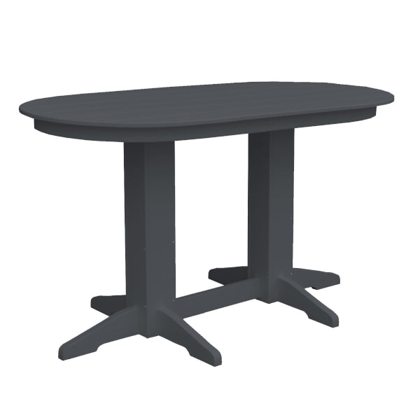 Modern Oval Counter Table for Kitchen & Bar - Stylish Dining & Entertaining Solution - Perfect for Breakfast Nook, Kitchen Island or Home Bar Setup