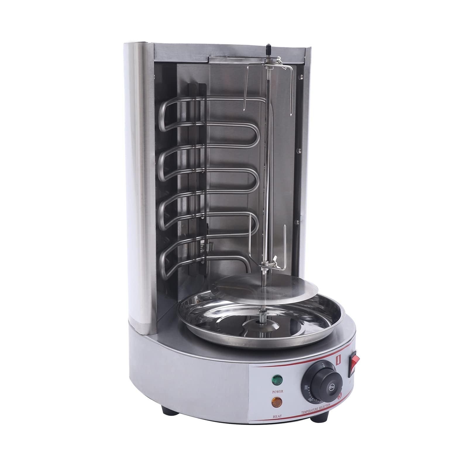 1600W 110V Electric Shawarma Machine - Vertical Rotisserie Grill for Doner Kebab, Gyro & BBQ - Commercial & Home Use (US Stock) - Perfect for Restaurants, Food Trucks & Outdoor Cooking