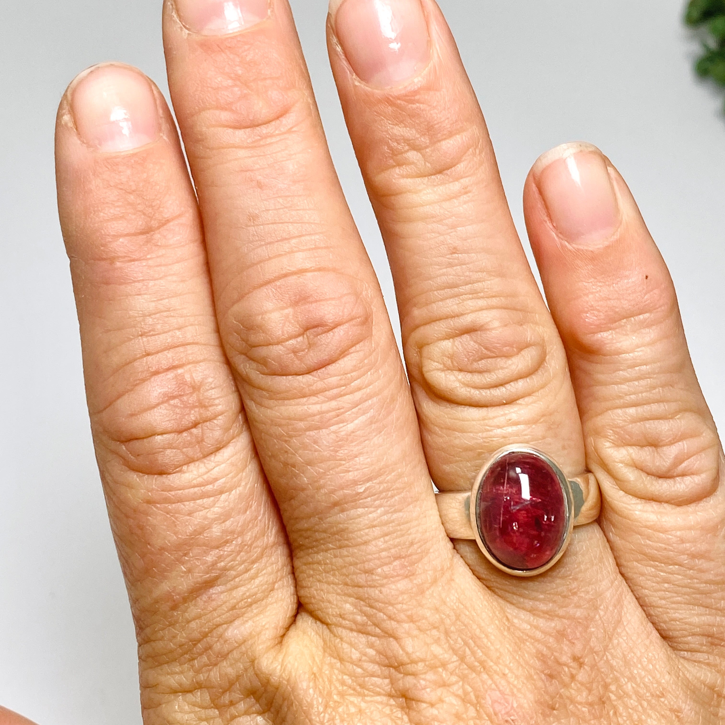 Pink Tourmaline Oval Cabochon Ring Size 7 - Genuine Gemstone Jewelry for Women - Perfect for Engagement, Wedding & Everyday Wear
