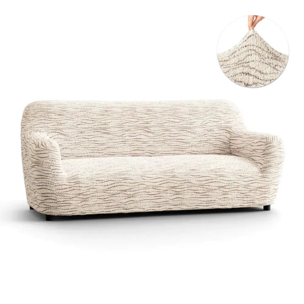 3 Seater Sofa Slipcover - Soft Microfiber Printed Fabric - Perfect for Living Room, Family Room & Home Decor