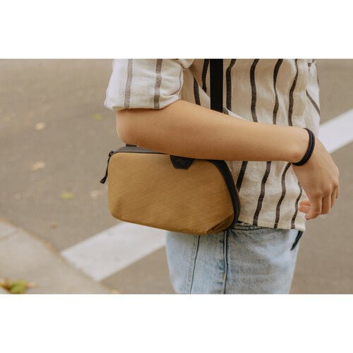 Peak Design Tech Pouch Small - Waterproof Travel Organizer for Electronics & Cables - Coyote Color - Perfect for Travel, Office & Everyday Carry
